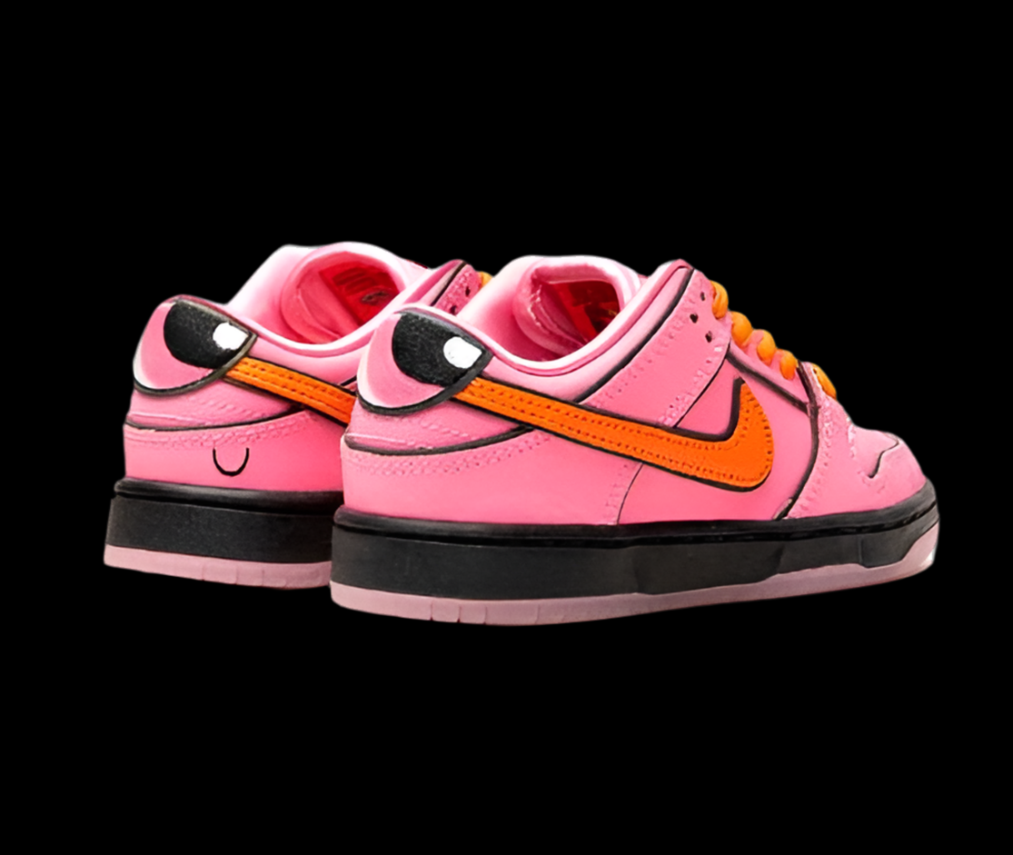 Custom Nike SB Dunk Low Sneakers – Powerpuff Girls “Blossom” Edition