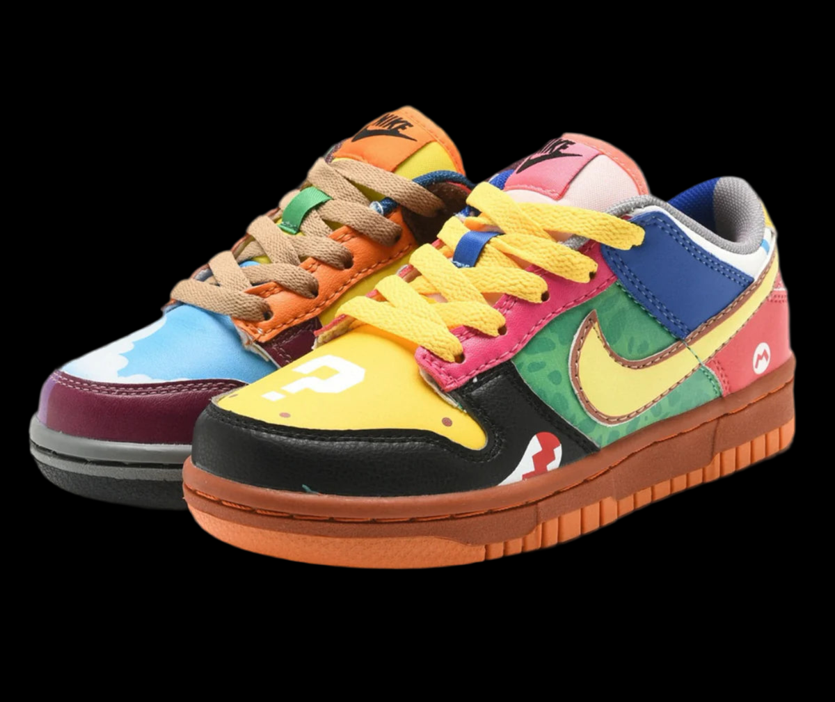 Custom Nike Dunk Low Sneakers – Premium Leather with Mario Kart Graphics