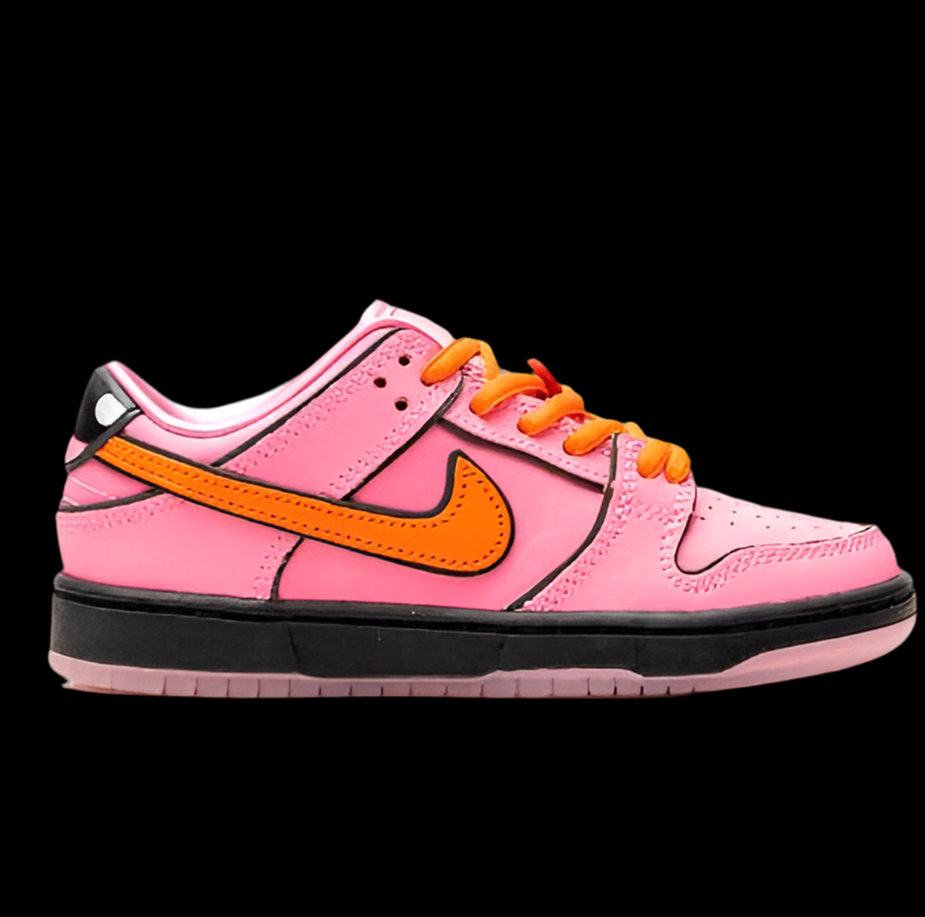 Custom Nike SB Dunk Low Sneakers – Powerpuff Girls “Blossom” Edition