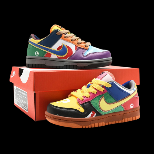 Custom Nike Dunk Low Sneakers – Premium Leather with Mario Kart Graphics