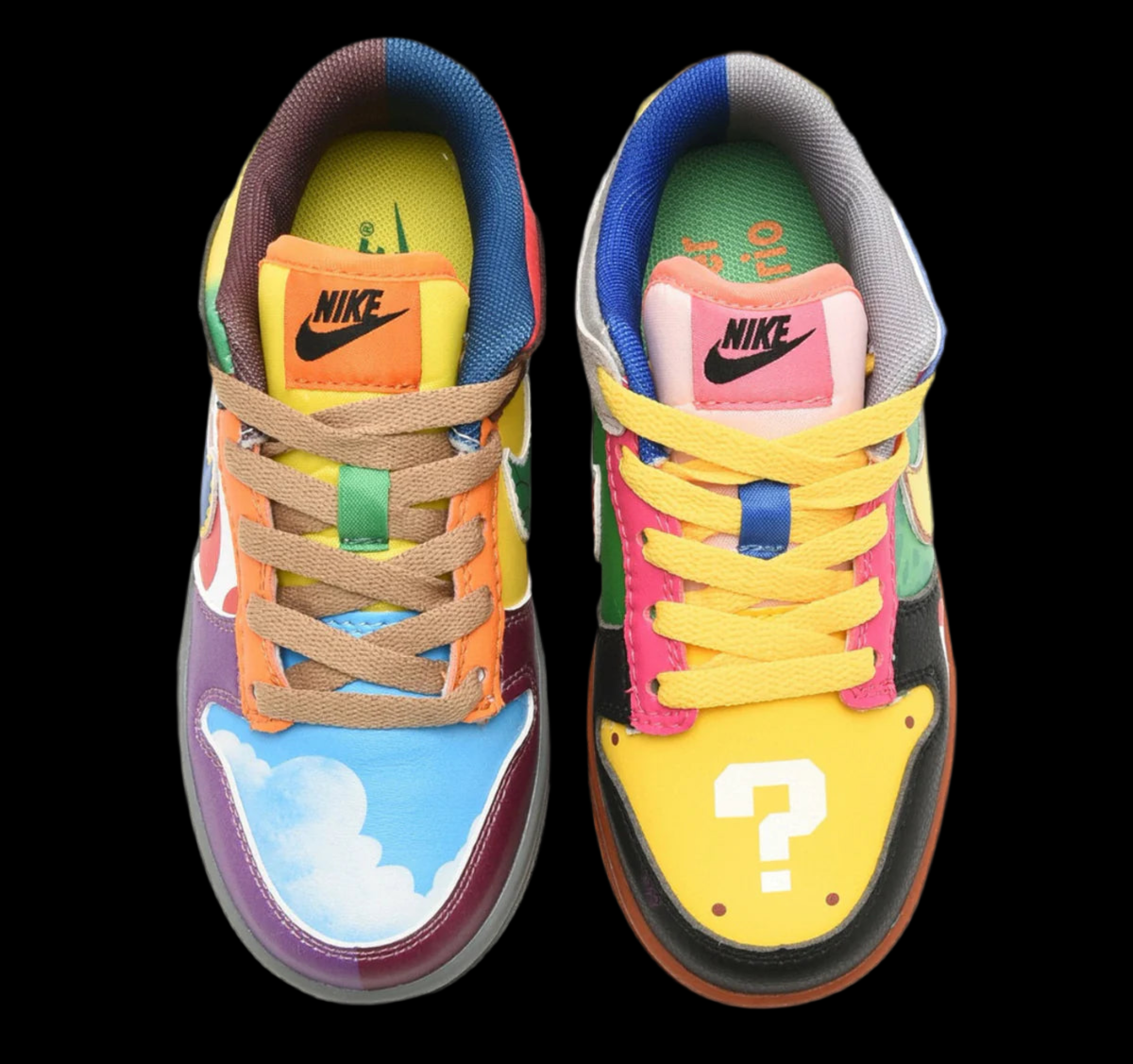 Custom Nike Dunk Low Sneakers – Premium Leather with Mario Kart Graphics