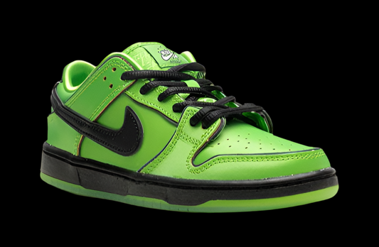 Custom Nike SB Dunk Low Sneakers – Powerpuff Girls “Buttercup” Edition